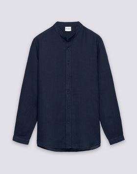 CHEMISE MANDARINE POUR HOMME EN LIN TEIN EN PIÈCE