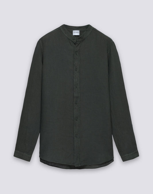 CHEMISE MANDARINE POUR HOMME EN LIN TEIN EN PIÈCE