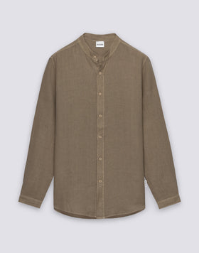 CHEMISE MANDARINE POUR HOMME EN LIN TEIN EN PIÈCE