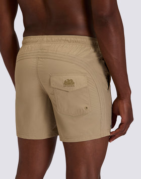 COSTUME DA BAGNO UOMO CORTO VITA ELASTICATA GOLDENWAVE TINTA UNITA NYLON TASLAN COTTON TOUCH