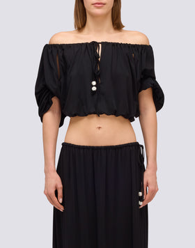 BLUSA IN JERSEY A MANICHE LUNGHE