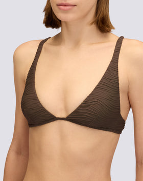 MAVE - HAUT DE BIKINI À BRETELLES FIXES EFFET WAVE