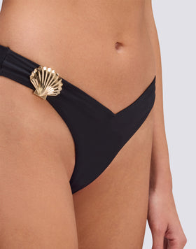 LOREN - SLIP DE BIKINI À COUPE HAUTE AVEC DÉTAIL COQUILLAGE