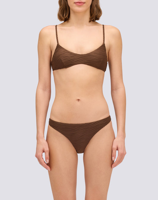 ELODIE - BIKINI TOP BRALETTE JACQUARD EFFETTO WAVE
