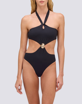 MAILLOT DE BAIN ENTIER POUR FEMME AVEC DÉTAIL COQUILLAGE