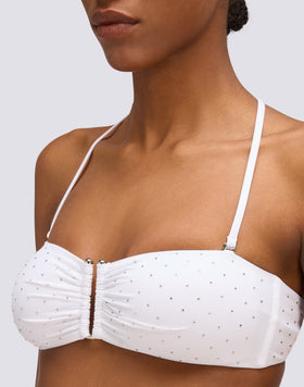 HAUT DE BIKINI BANDEAU AVEC STRASS