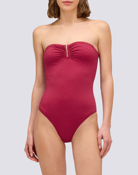 MAILLOT DE BAIN ENTIER POUR FEMME AVEC STRASS ET DOS COUVERT
