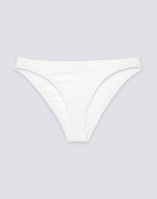 ASTRA - SLIP DE BIKINI FIXE EN JACQUARD EFFET VAGUES