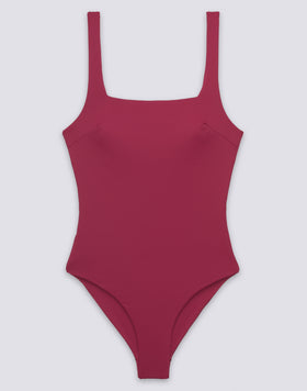 CHINE - MAILLOT DE BAIN ENTIER POUR FEMME AVEC ENCOLURE CARRÉE ET DÉCOLLETÉ PROFOND DANS LE DOS