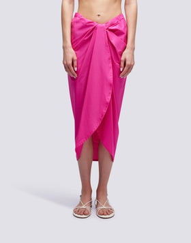 PAREO SKIRT IN POPLIN