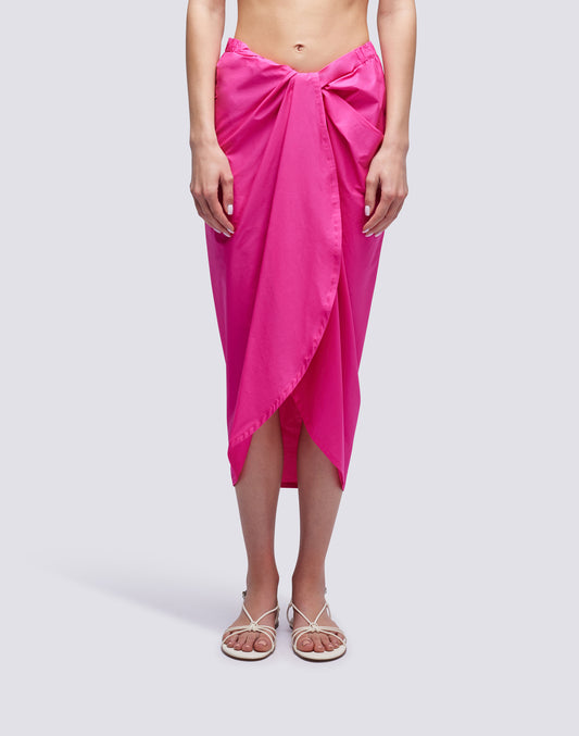 FALDA PAREO DE POPELÍN