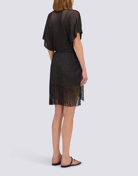 SHORT LUREX KAFTAN WITH STRAP