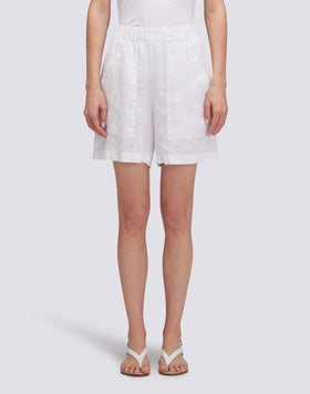 SHORTS IN LINO A VITA ELASTICATA