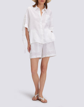 SHORTS IN LINO A VITA ELASTICATA
