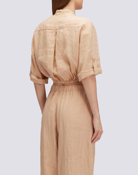 CROPPED LINEN SHIRT