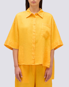 CAMICIA IN LINO IN TINTO CAPO