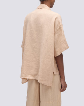 CHEMISE EN LIN TEINT DANS LA MASSE