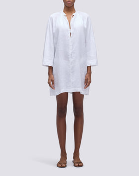 SHORT LINEN DRESS