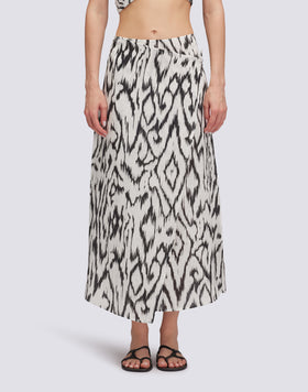 LONG LINEN SKIRT