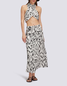 LONG LINEN SKIRT