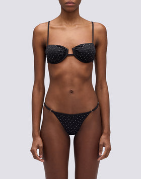 KEER - SLIP AVEC ATTACHES LATÉRALES RÉGLABLES ET STRASS