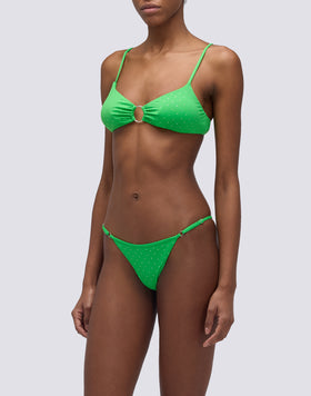 KEER - SLIP AVEC ATTACHES LATÉRALES RÉGLABLES ET STRASS