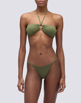 KEER - BRIEFS WITH ADJUSTABLE SIDE TIES AND RHINESTONES