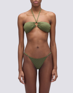 KEER - BRIEFS WITH ADJUSTABLE SIDE TIES AND RHINESTONES