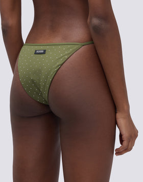 KEER - BRIEFS WITH ADJUSTABLE SIDE TIES AND RHINESTONES