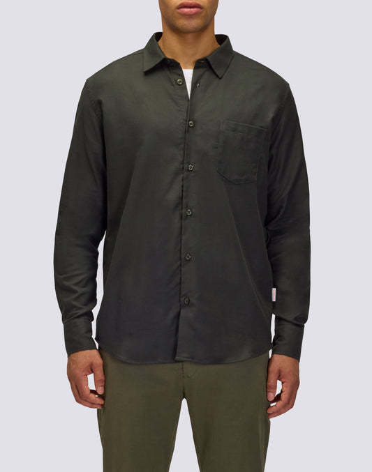 CAMICIA UOMO A MANICHE LUNGHE IN COTONE GABARDINA
