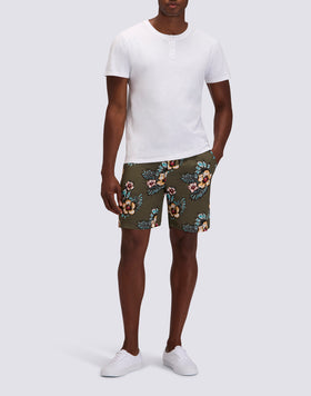 SHORT DE MARCHE EN POPLIN DE VISCOSE IMPRIMÉE POUR HOMME