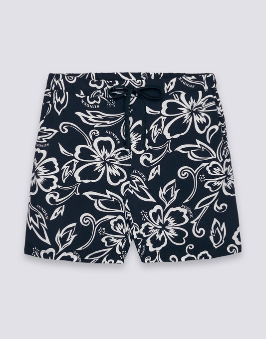 SHORT DE MARCHE EN POPLIN DE VISCOSE IMPRIMÉE POUR HOMME