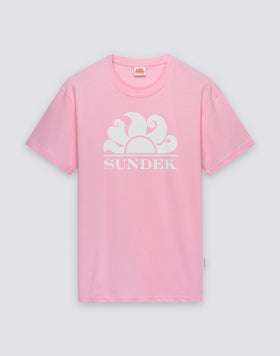 T-SHIRT À COL ROND AVEC IMPRIMÉ LOGO