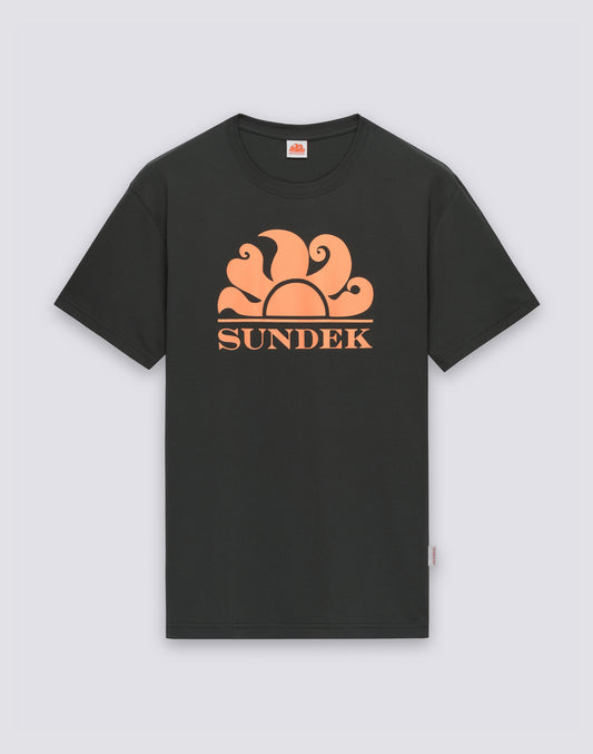 T-SHIRT À COL ROND AVEC IMPRIMÉ LOGO