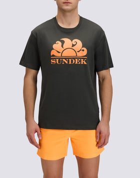 T-SHIRT À COL ROND AVEC IMPRIMÉ LOGO