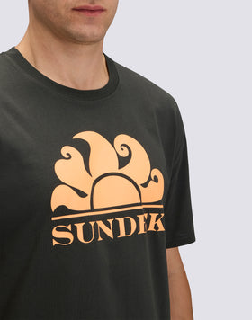 T-SHIRT UOMO A GIROCOLLO CON STAMPA LOGO