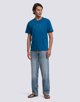 T-SHIRT À COL ROND AVEC IMPRIMÉ LOGO