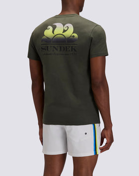 NEW HERBERT CREW NECK T-SHIRT WITH MAXI LOGO