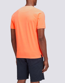 T-SHIRT NEW DEY GIROCOLLO TINTO CAPO CON LOGO