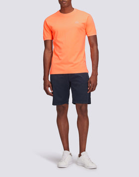 T-SHIRT NEW DEY GIROCOLLO TINTO CAPO CON LOGO