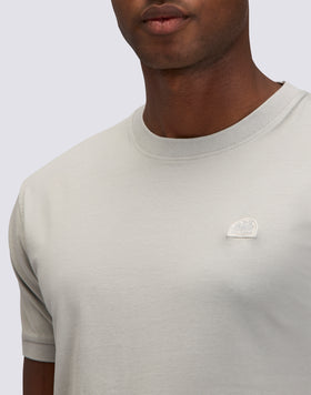 NEW DEY CREW NECK GARMENT-DYED T-SHIRT WITH LOGO