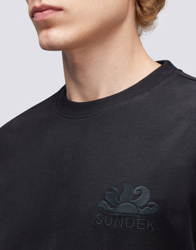 CREW NECK T-SHIRT WITH EMBROIDERED LOGO