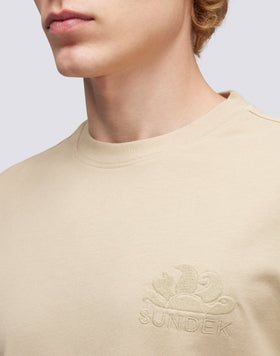 CREW NECK T-SHIRT WITH EMBROIDERED LOGO