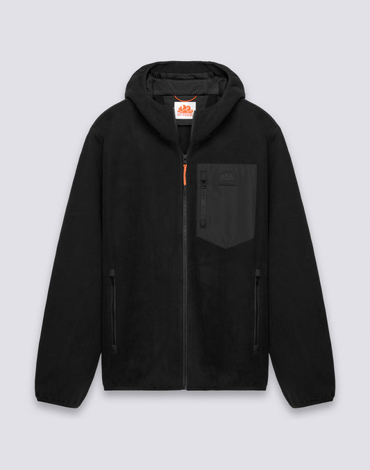 VESTE HOMME EN POLAIRE ZIPPÉE À CAPUCHE