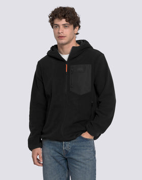VESTE HOMME EN POLAIRE ZIPPÉE À CAPUCHE