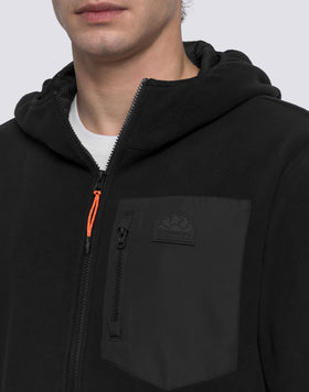 VESTE HOMME EN POLAIRE ZIPPÉE À CAPUCHE