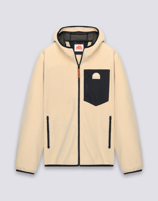 VESTE HOMME EN POLAIRE ZIPPÉE À CAPUCHE
