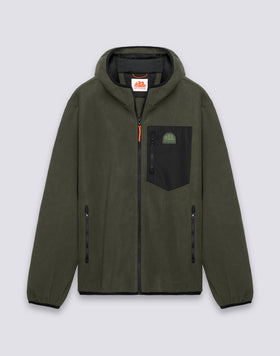 VESTE HOMME EN POLAIRE ZIPPÉE À CAPUCHE