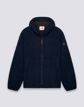 VESTE TEDDY HOMME À CAPUCHE ET ZIP