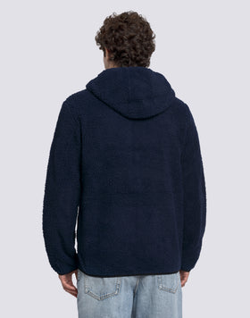 VESTE TEDDY HOMME À CAPUCHE ET ZIP